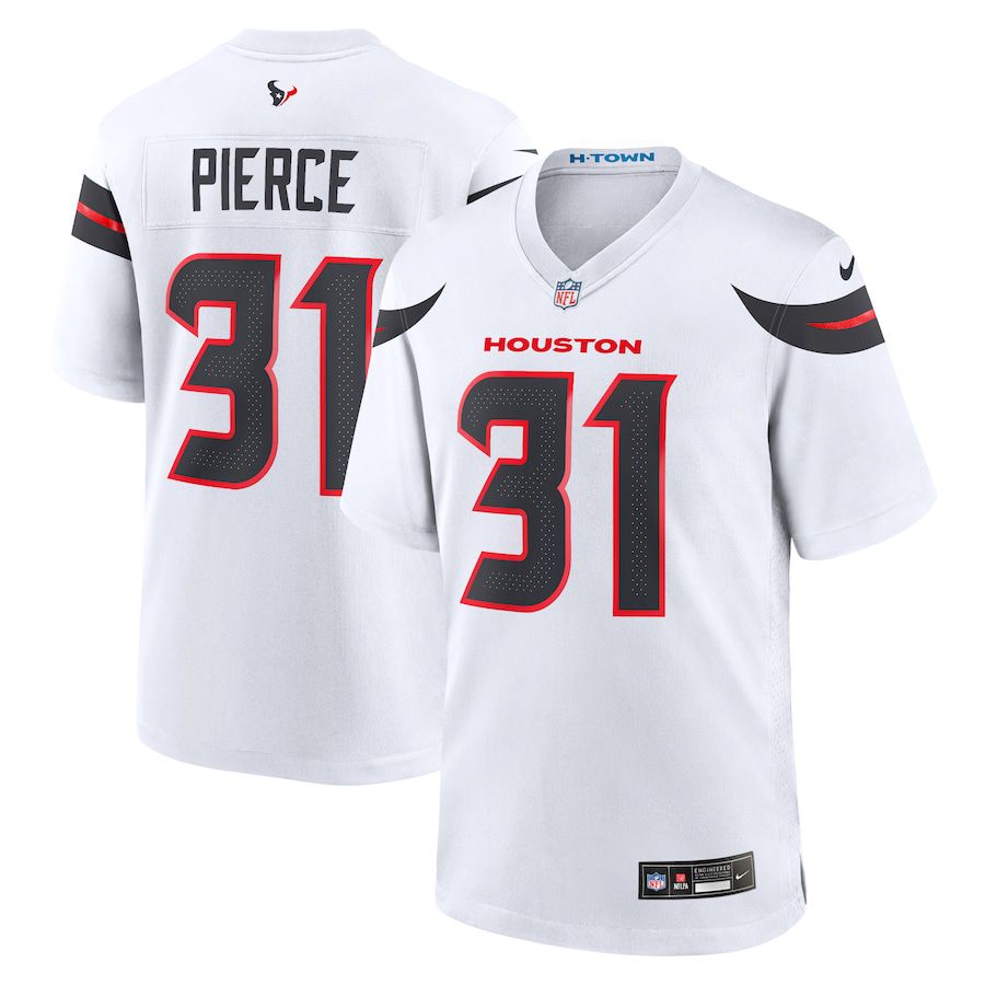 Men Houston Texans #31 Dameon Pierce Nike White Game NFL Jersey